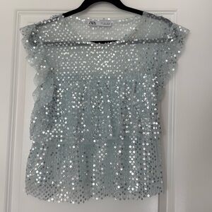 Size small layered sequin top Zara.